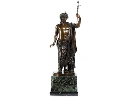 Bronzestatue des jugendlichen Weingottes Dionysos